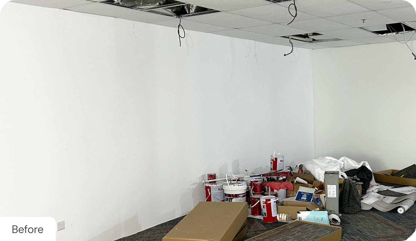 Office Area Before Installing abstract modern wallpaper by Honpo